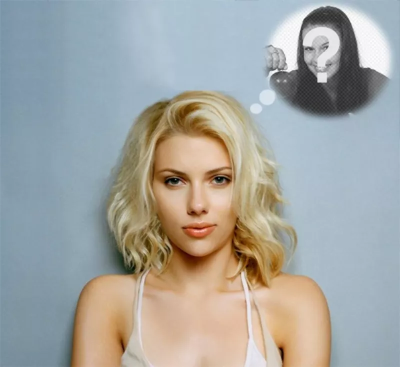 Fotomontaje de Scarlett Johansson en el que puedes poner tu foto en sus..