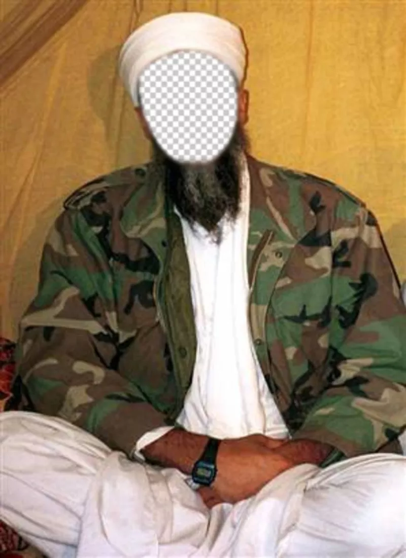 Bây giờ bạn có thể trở thành Osama Bin Laden với ảnh ghép này để thêm khuôn mặt của bạn 