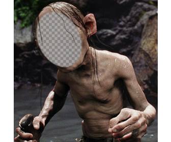 Đặt khuon mặt của bạn vao gollum từ bộ ba chua tể của những chiếc nhẫn