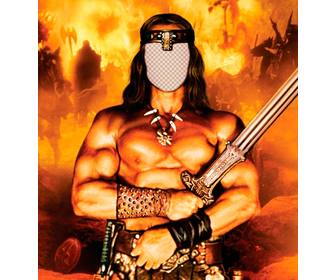 ghep ảnh online khuon mặt của conan the barbarian