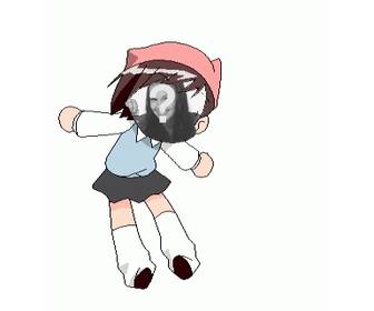 tạo ảnh động co be anime nhảy mua
