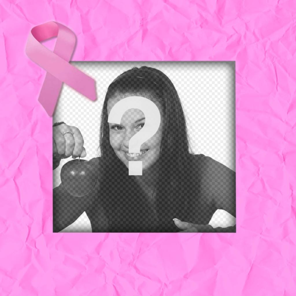 Hỗ trợ cuộc chiến chống lại bệnh ung thư với khung ảnh kỹ thuật số màu hồng này với nơ hồng trên cạnh và đóng khung ảnh của bạn miễn..