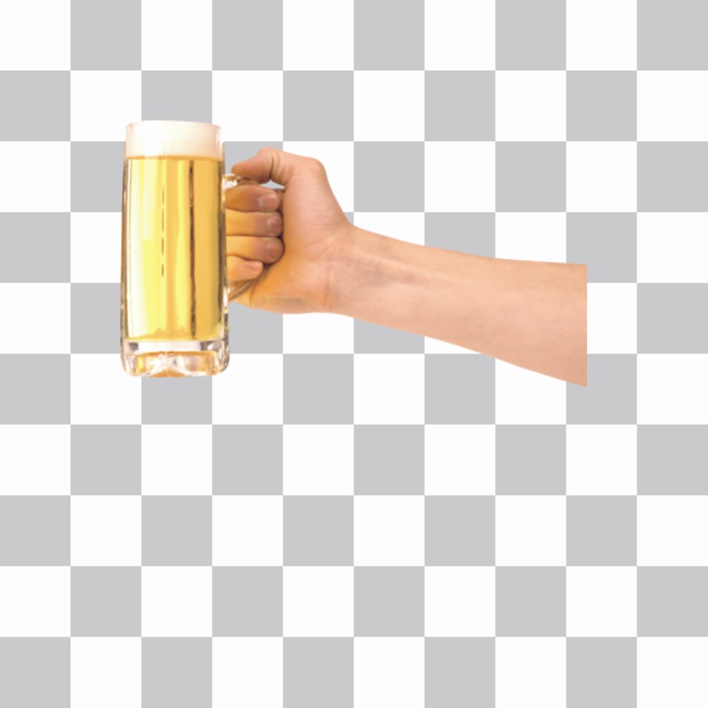 Pon una jarra de cerveza en tu foto de perfil con este foto efecto online ..