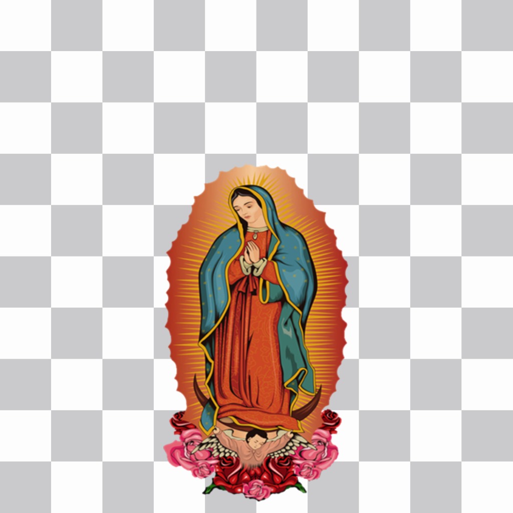 Sticker de la Virgen de Guadalupe para poner en tus fotos ..