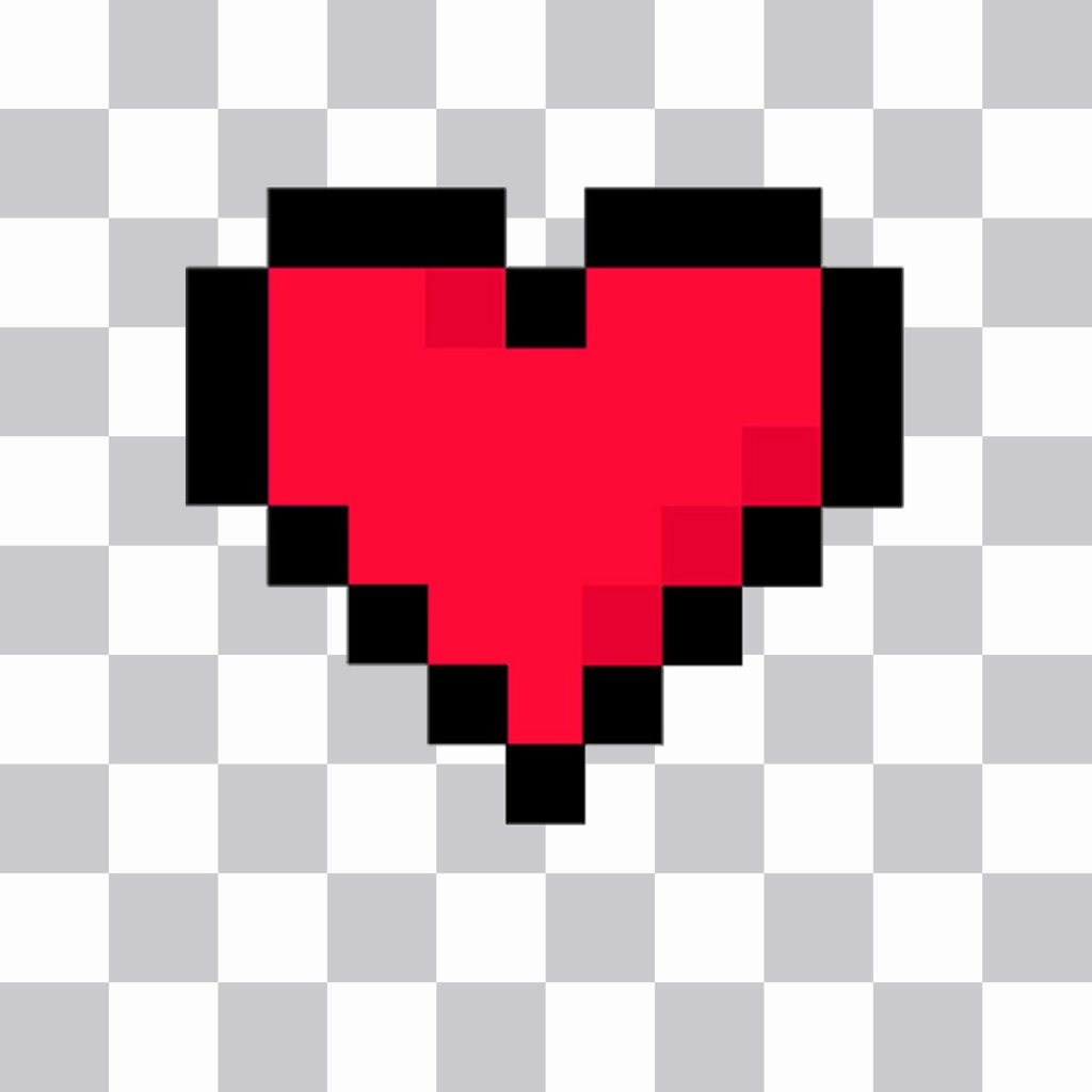 Sticker Pixel trái tim 