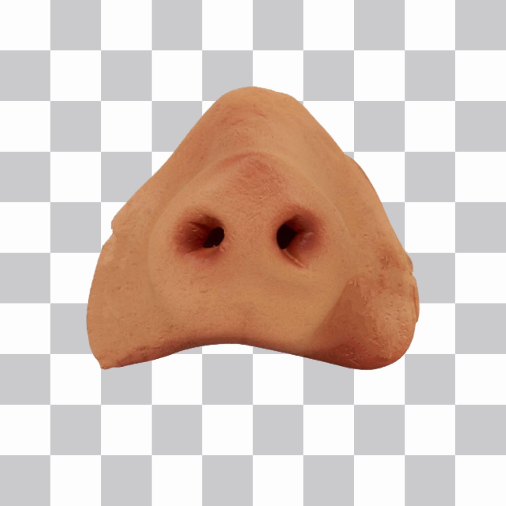 Sticker de una nariz de cerdo que puedes poner en la cara de la foto que subas 