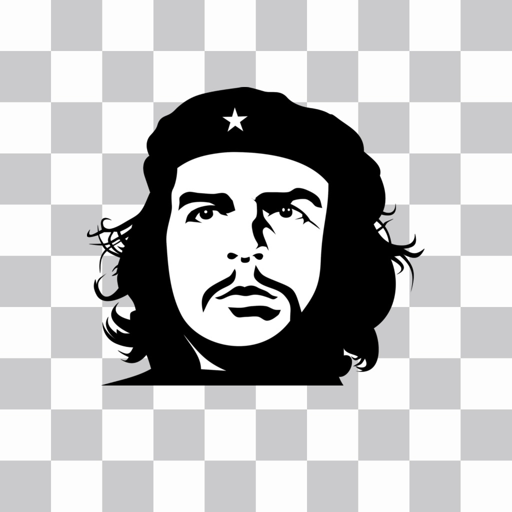 Sticker Che Guevara màu đen trắng 